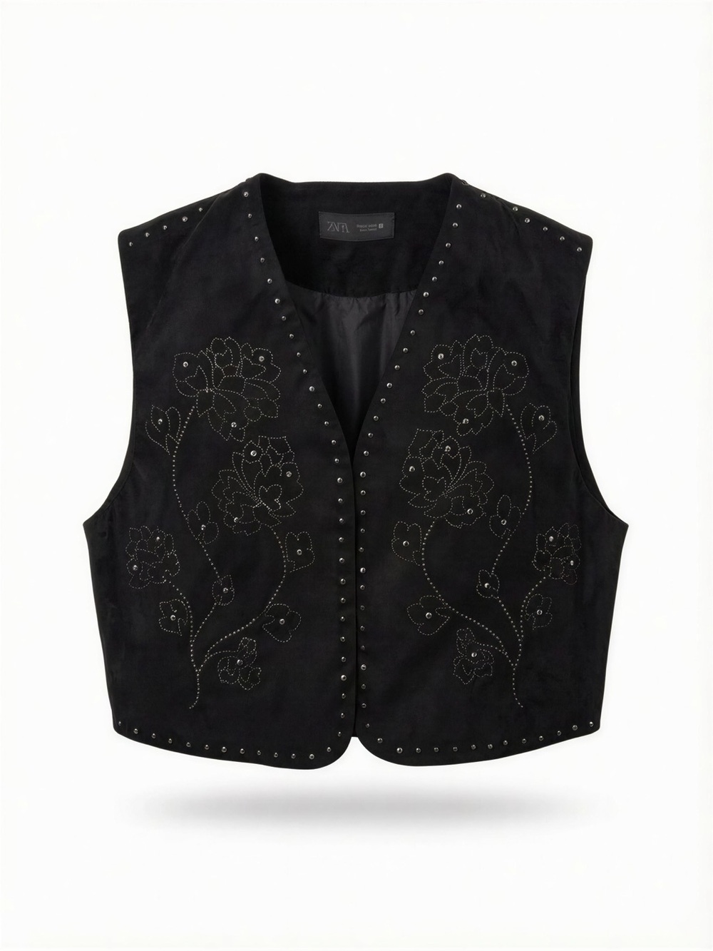 Zara Stud-Embellished Black Women's Jacket - M